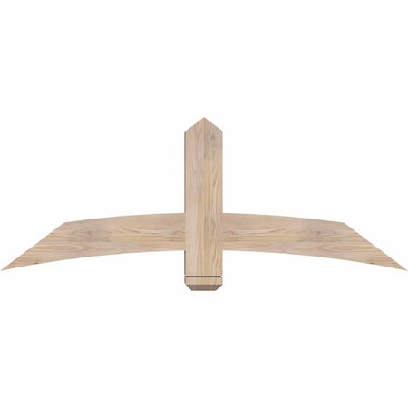 Ekena Millwork Bellingham Smooth Timber Gable Bracket, Douglas Fir, 60"W x 22"H x 5 1/2"D x 5 1/2"F, 9/12 Pitch GBW060X22X0606BEL00SDF